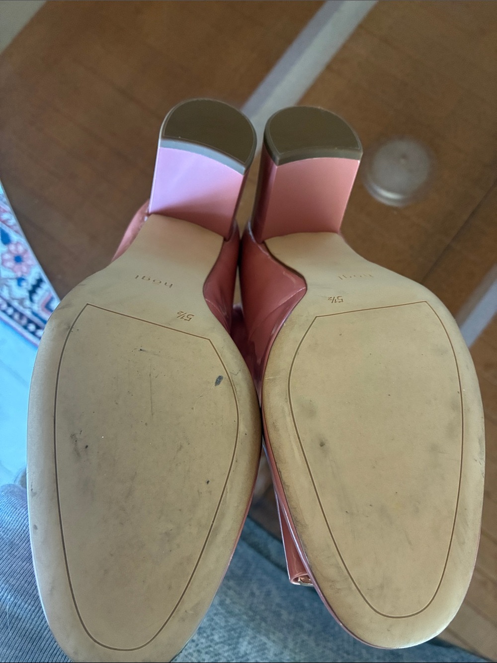 Högl Women's Pink Patent Bow-Trim Flats - Picture 4 of 4